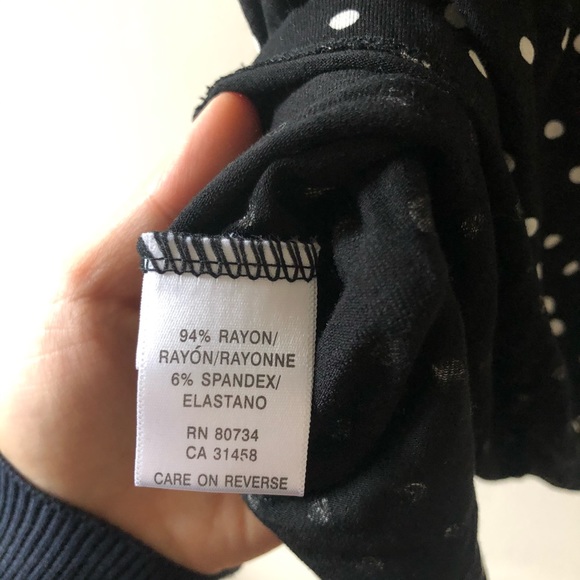 BCBGMaxAzria Black and White Polka Dot Blouse - Picture 5 of 5